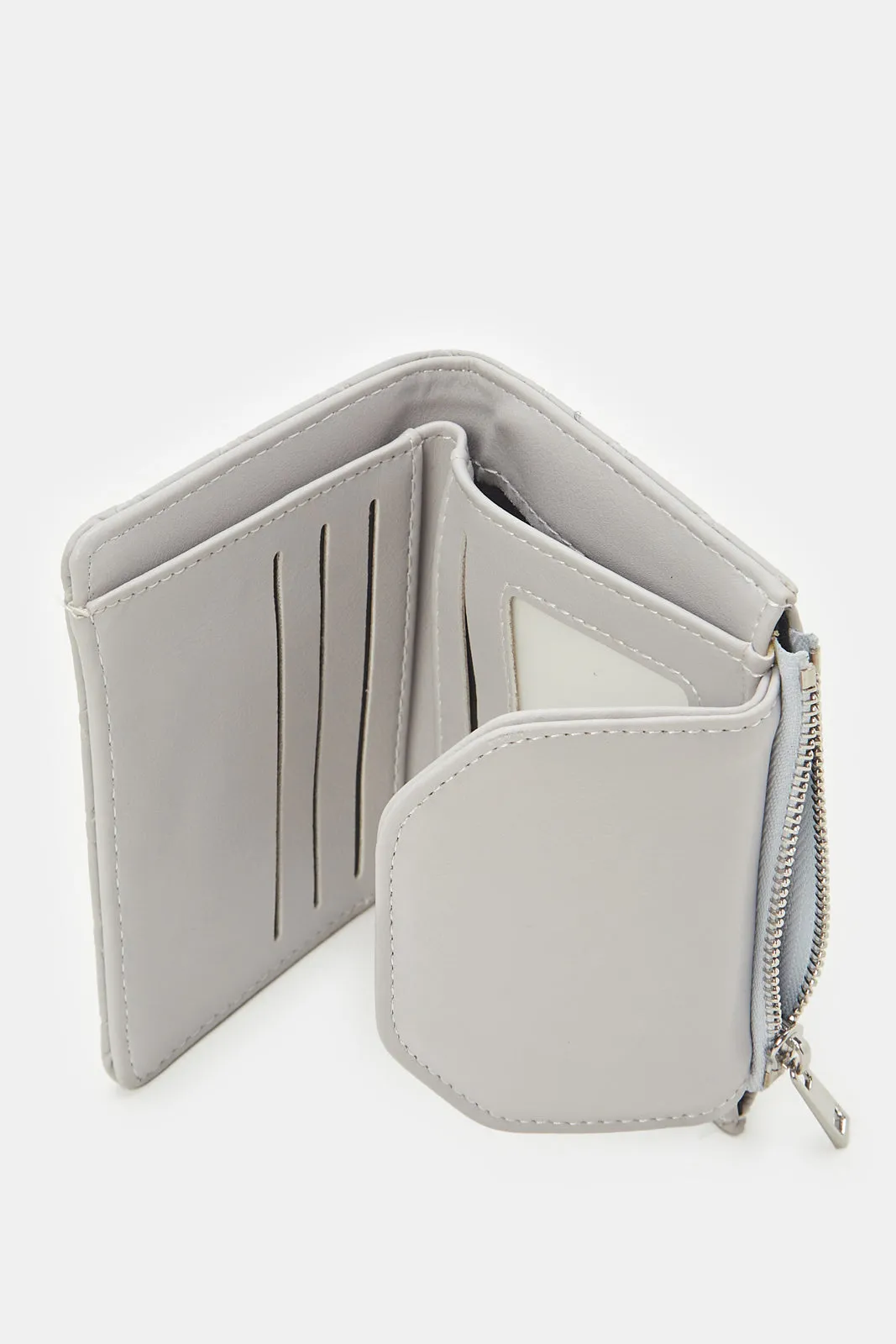 Women Grey Solid Wallet