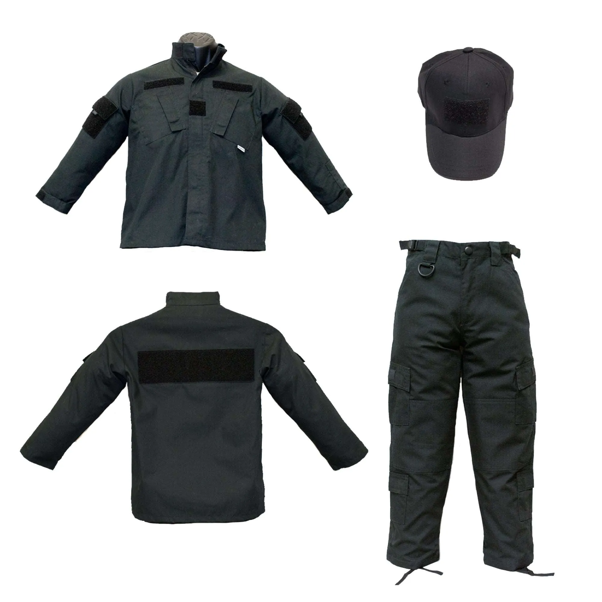 Youth 3pc Black Tactical Uniform